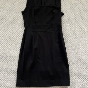 Banana Republic Black Sheath Mini Dress Square Neck Sleeveless